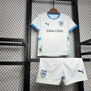 24-25 Marseille Home Kid Kits Youth Apparels Sport AAAAJersey Yupoo 5