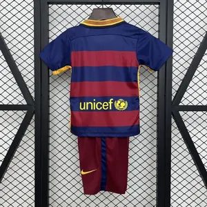 15-16 Barcelona Home Retro Kid Kits Youth Apparels Sport AAAAJersey Yupoo 7