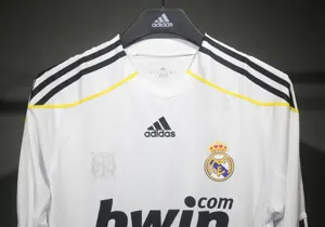 09-10 Real Madrid Home Retro Kit Vintage Player Version Long Sleeve Shirt AAAAJersey Dropship Y 1