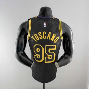 TOSCANO#95 Los Angeles Lakers black NBA jersey 5