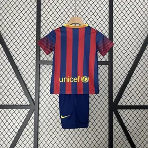 13-14 Barcelona Home Retro Kids Kits Children Shirt Cheap Jersey Yupoo 10