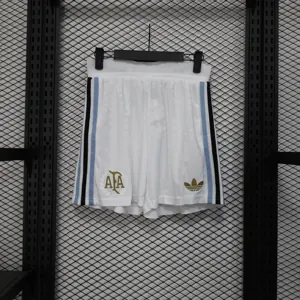2025 Argentina 50th White Player Version Shorts AAAAJersey Supplier Yupoo