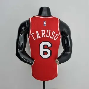 75th Anniversary 2022 Season Chicago Bulls CARUSO #6 City Edition Red NBA Jersey 8
