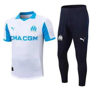 25-26 Marseille Home Player Version Training Kits Football Tracksuits