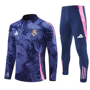 24-25 Real Madrid Long Sleeve Training Suit Football Shirts