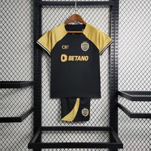 23-24 Sporting Lisbon Third Kids Kits Children Suits Football Jerseys Yupoo