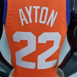 75th Anniversary AYTON#22 Phoenix Suns Jordan Theme Orange NBA Jersey 9