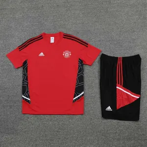 22-23 Manchester United Training Suit Short Sleeve Kit Red 10