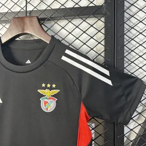 25-26 Benfica Black Pre-Match Kid Kits Youth Apparels Sino AAAAJersey Supply Yupoo 7
