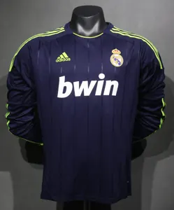 12-13 Real Madrid Away Retro Kit Vintage Player Version Long Sleeve Shirt AAAAJersey Dropship Y
