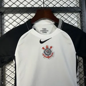 25-26 Corinthians Home Kid Kits Youth Apparels Soccer AAAAJersey Yupoo 4