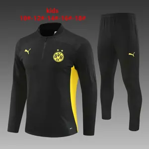 24-25 Dortmund Kids Long Sleeve Training Suit Football Shirts