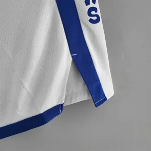 Golden State Warriors NBA Shorts White Blue Trim 1