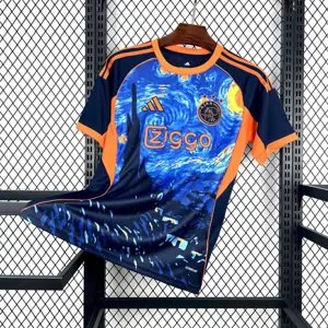 25-26 Ajax x Van Gogh The Starry Night Edition Kit Soccer T-Shirt Cheap AAAAJerseys Supply Yupo