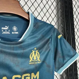 24-25 Marseille Away Kid Kits Youth Apparels Sport AAAAJersey Yupoo 3