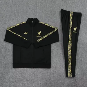 25-26 Mexico Black Football Tracksuits Long Jacket Suits 2