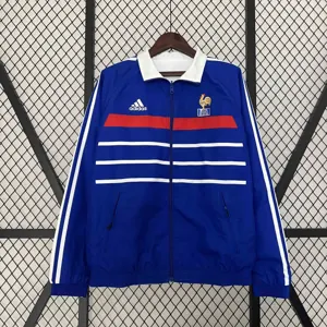 2024 France Reversible Windbreaker White&Blue Double-Sides Jacket Soccer Jerseys For Sale 1