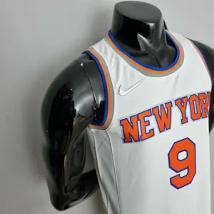 75th Anniversary Barrett #9 New York Knicks White NBA Jersey 4