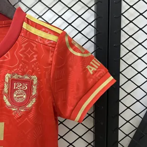 25-26 Bayern Munich 125th Anniversary Red Kid Kits Youth Apparels AAAAJersey Dropship Yupoo 2