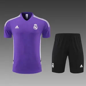 22-23 Real Madrid Training Suit Short Sleeve Kit Purple 16