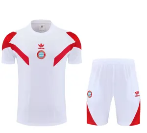 25-26 Bayern Munich Original White Training Kits Football Tracksuits