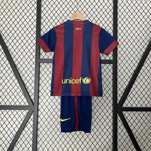 14-15 Barcelona Home Retro Kids Kit Size-16-28 Football Jersey Yupoo 9