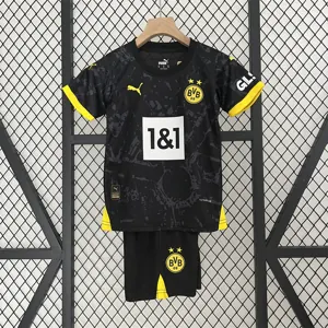 23-24 Dortmund away kid kit Best Soccer Jersey