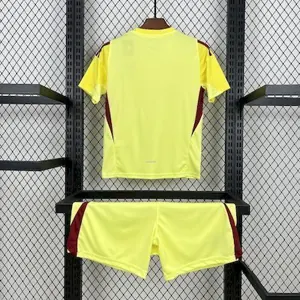 25-26 Real Madrid Yellow Goalkeeper Kid Kits Youth Apparels Sino AAAAJersey Supply Yupoo 6