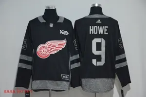 Detroit Red Wings 100 anniversary ice hockey jersey M-3XL 底特律红翼队100周年纪念版冰球服