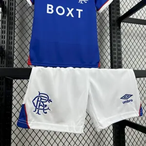 25-26 Rangers Home Kid Kits Youth Apparels Soccer AAAAJersey Yupoo 3