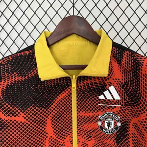 2024 Manchester United Trench Coat Reversible Windbreaker Jacket Soccer AAAAJersey Yupoo 2