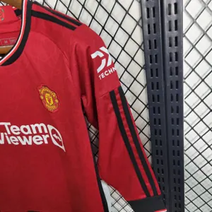 23-24 Kids Manchester United Home Long Sleeve Size 16-28 6