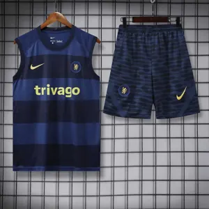 22-23 Chelsea vest training suit kit royal blue 9