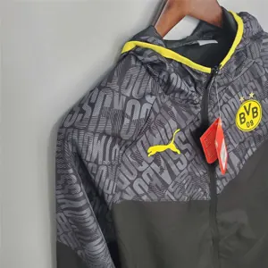 21-22 Dortmund Black Grey Windbreaker 2