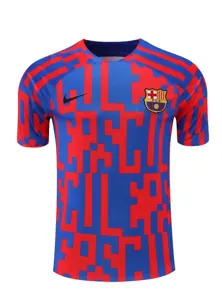 22-23 Barcelona training suit Short Sleeve kit red and blue camouflage 9