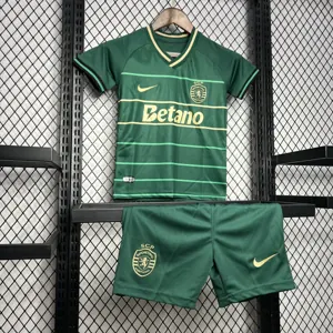 24-25 Sporting CP Away Kid Kits Youth Apparels AAAAJersey Wholesale Yupoo 1