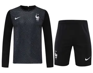 2021 France black goalkeeper long sleeve 13