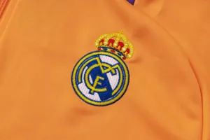 24-25 Real Madrid Orange&Blue Football Tracksuit Long Jacket Suits 1