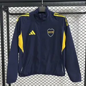 25-26 Boca Juniors Windbreaker Black Jacket AAAAJersey Supply Yupoo