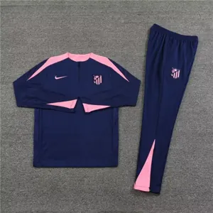 24-25 Atletico Madrid Long Sleeve Tracksuit Navy Training Suits Soccer Jerseys Yupoo 1