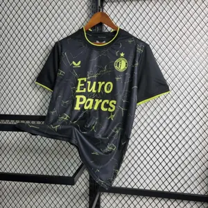 23-24 Feyenoord Black S-XXL Cheap Soccer Jerseys 3