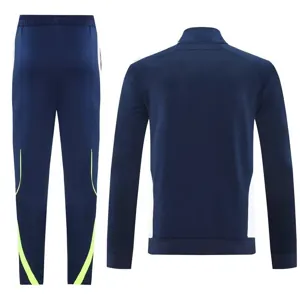 25-26 Real Madrid Navy&White Football Tracksuits Long Jacket Suits 2