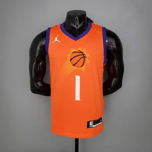 2021 BOOKER#1 Suns Jordan Theme Orange
