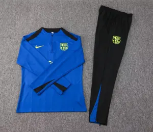 24-25 Barcelona Long Sleeve Training Suit Football Shirts 1