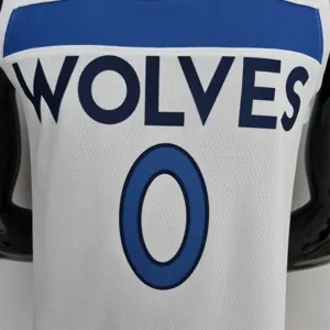 75th Anniversary Minnesota Timberwolves Russell #0 Royal White NBA Jersey 2