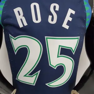 75th Anniversary 2202 Season ROSE#25 Minnesota Timberwolves City Edition Blue NBA Jersey 6