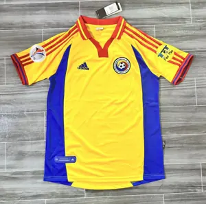 2000 Romania Home Retro Kit Vintage Shirt Soccer AAAAJersey Yupoo-1