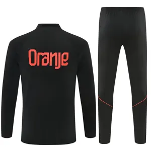 2026 Netherlands Mens Kit Black Half Pull Training Suit Yupoo 7 3