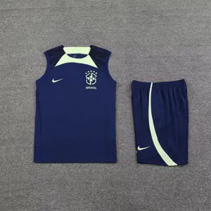 2022 Brazil vest Training Jersey blue 3