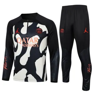 23-24 PSG Yellow and Black Camouflage Style Tracksuits Long Sleeve Kits Cheap Jerseys Yupoo